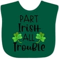 thumbnail image 3 of Inktastic Part Irish All Trouble St. Patrick's Day with Green Clovers Boys or Girls Baby Bib, 3 of 4