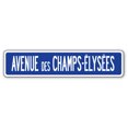 thumbnail image 1 of SignMission 4" X 18" Aluminum Sign, Avenue Des Champs, 1 of 1