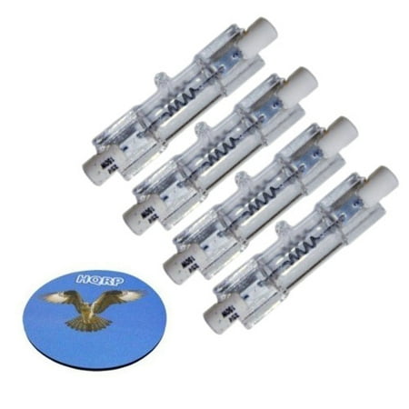 R7s Base General Light Bulb - HQRP 4-Pack R7s Base Light Bulb 150W 25V Dental Halogen Lamp for Pelton & Crane 006681 3321879 017133 98-0775 150T4Q/CL25V JPD25V-150WG1 + HQRP Coaster