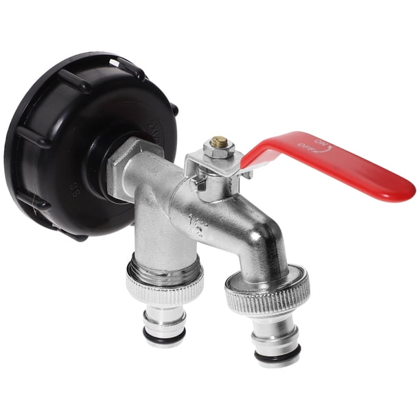 FELTECHELECTR Grifo para tanque IBC con adaptador para barril IBC de 58 mm. Adaptador de agua para tanque IBC.