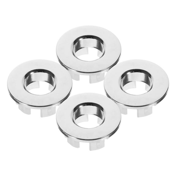HOMEMAXS Copper Sink Basin Overflow Covers with Round Hole Design for Wash Basin 4 Pieces