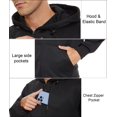 thumbnail image 5 of SPEEDRUN Hoodies for Men Zip Up Sweashirts Fleece Sherpa Lined Winter Wool Heavyweight Jacket Black L, 5 of 7