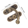 thumbnail image 4 of EXHUMKY 1 Set Hook Hinge Hardware Hinge Latch Retro Design Antique Brass Plating, 4 of 6
