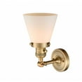 thumbnail image 2 of 203SW-BB-G61 Innovations Lighting Cone - 1 Light Wall Sconce In Industrial Style-10 Inches Tall and 6.25 Inches Wide-Brushed Brass Finish-Matte White, 2 of 2