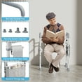 thumbnail image 6 of Mr IRONSTONE Toilet Safety Rails Frame with Handles for Seniors & Disabled, Adjustable Aluminium Supports up to 350Lbs, Fits Most Toilets, 6 of 8