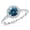 Blue,White, variant on 1.4 Carat 14K White Gold Twisting Infinity Gold Diamond Engagement Ring w/ 1 Carat Blue Sapphire Size-7