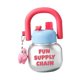 thumbnail image 2 of Botella de agua Copa de vientre grande de 680 ml a prueba de fugas Cute grande Capacidad Práctica Jarra de agua Botella de agua para beber para correr Rosa plateado, 2 of 9