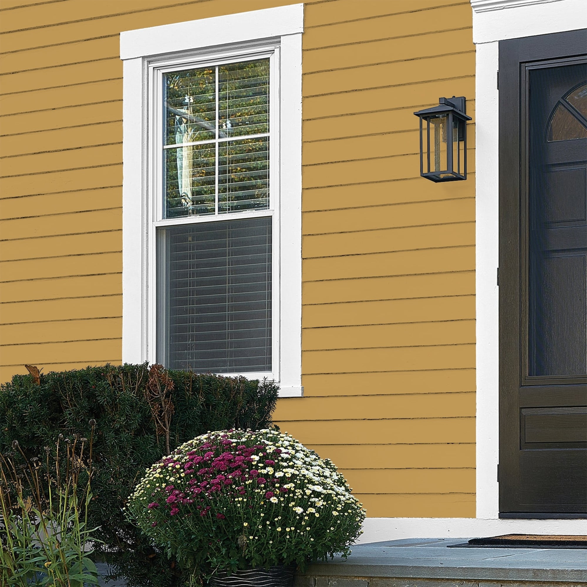 Glidden Fundamentals Amaretto Sours / Yellow, Flat Exterior Paint, 1 Gallon