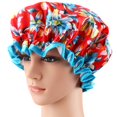 thumbnail image 5 of YDHT Reusable Shower Cap, Reusuable 4 Pack Waterproof Double Layer Bath Cap with 1 Detangling Comb, 5 of 8