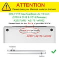 thumbnail image 2 of Fintie Protective Case for MacBook Air 13 Inch A2337 (M1) / A2179 / A1932 (2020 2019 2018 Release) - Snap On Hard Shell Cover for New MacBook Air 13 Retina Display with Touch ID, 2 of 7