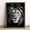 Front, variant on 12x16in Framed Black and White Lion Face Portrait Wood Print, Majestic Animal Wall Art for Living Room Office Home Decor