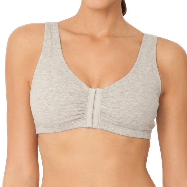 Sostén Fruit of the Loom con cierre delantero, con realce, gris jaspeado talla 34