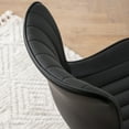 thumbnail image 5 of Kidol & Shellder Armless Desk Chair, Soft Faux Leather Swivel Office Task Chair, Black, 5 of 6