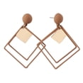thumbnail image 2 of Pendientes Geométricos Fernando Colgantes Chapado Simple para Día de San Valentín Beige, 2 of 5