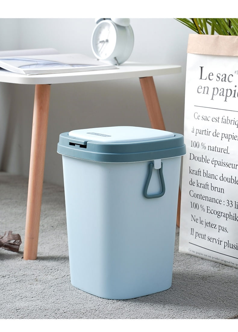 1 x 7L DUST RECYCLING RUBBISH WASTE STORAGE GARDEN HOME BIN & WITH CLIP LID 