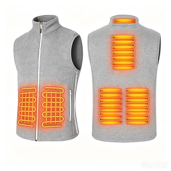 ciciekae Unisex Heated Vest, 6 Heating Zones 3 Temperature Levels, USB Rechargeable Polar Fleece Heating Vest for Men Women, Washable Winter Thermal Vest for Outdoor Camping Hiking, Multiple Colors