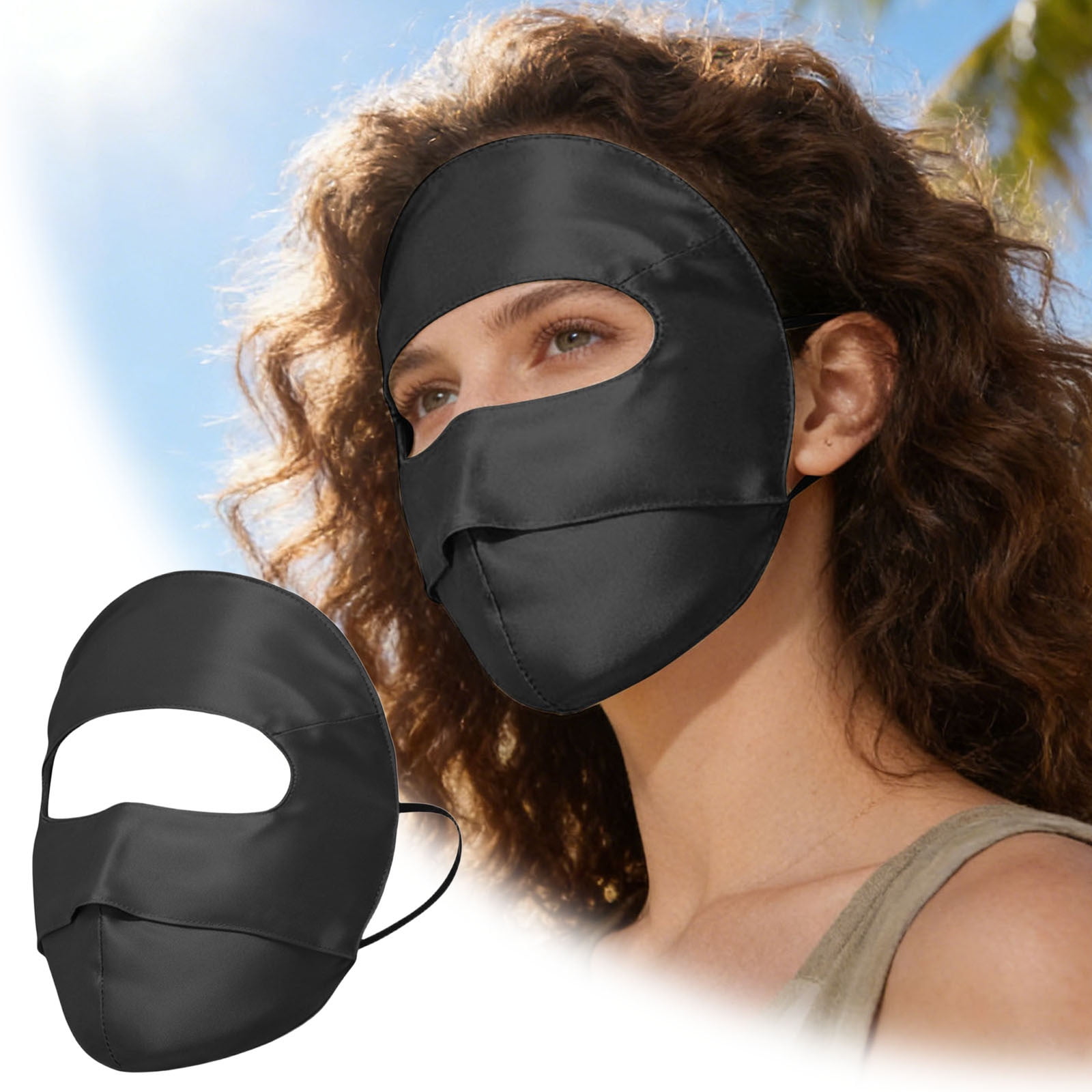 UV Full Face Covering UPF 50+ Women Breathable Mask Sun Protection Reusable Outdoor