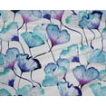 thumbnail image 4 of oneOone Polyester Lycra Turquoise Green Fabric Flower Watercolor Craft Projects Decor Fabric Printed By The Yard 56 Inch Wide, 4 of 4