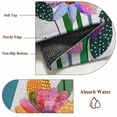 thumbnail image 6 of Entryway Rug 2'x3', Spring Daisy Small Rug for Kitchen Bathroom Door Mat Indoor Entrance, Turquoise Modern Abstract Art Dots Floral Non-Slip Area Rugs Floor Mats Carpet Front Door Rugs, 6 of 8