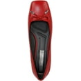 thumbnail image 4 of Franco Sarto Womens Natalia Square Toe Heel Pumps Crimson Red Leather 9W, 4 of 5