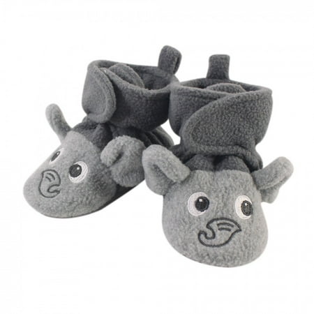 

Hudson Baby Baby and Toddler Cozy Fleece Booties Heather Gray Elephant 18-24 Months