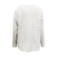 thumbnail image 5 of IROINID Women's One-Shoulder Pullover Sweater Solid Color Loose Short Length Long Sleeve Diagonal Collar Sweater Tops, 5 of 5