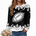 thumbnail image 2 of Godom Womens Football Sweatshirt Graphic Y2k Hoodies Pullover Rugby Printed Long Sleeve Tops with Pockets, 2 of 6