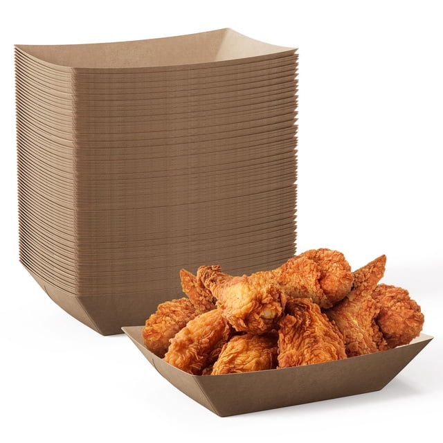 Bandejas de comida Jolly Chef, papel kraft de 1 kg, 100 unidades, desechables