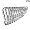 thumbnail image 5 of 12pcs Galvanized Iron Swing Spring Snap Hook Outdoor Camping Hiking Quick Link Heavy Duty Hammock Clip Rope Connector Traveling, 5 of 5