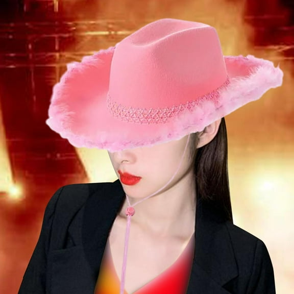 Segolike Women Cowgirl Hat Headwear Western Cowboy Hat Jazz Hat for Bridesmaid Theme Costume