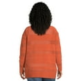 thumbnail image 3 of Terra & Sky Women's Plus Size Chenille Shawl Cardigan Sweater, Midweight, 3 of 6