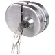 thumbnail image 1 of Cerradura de puerta de vidrio de acero inoxidable ambos lados abiertos oso de fresa  Hogar, 1 of 1