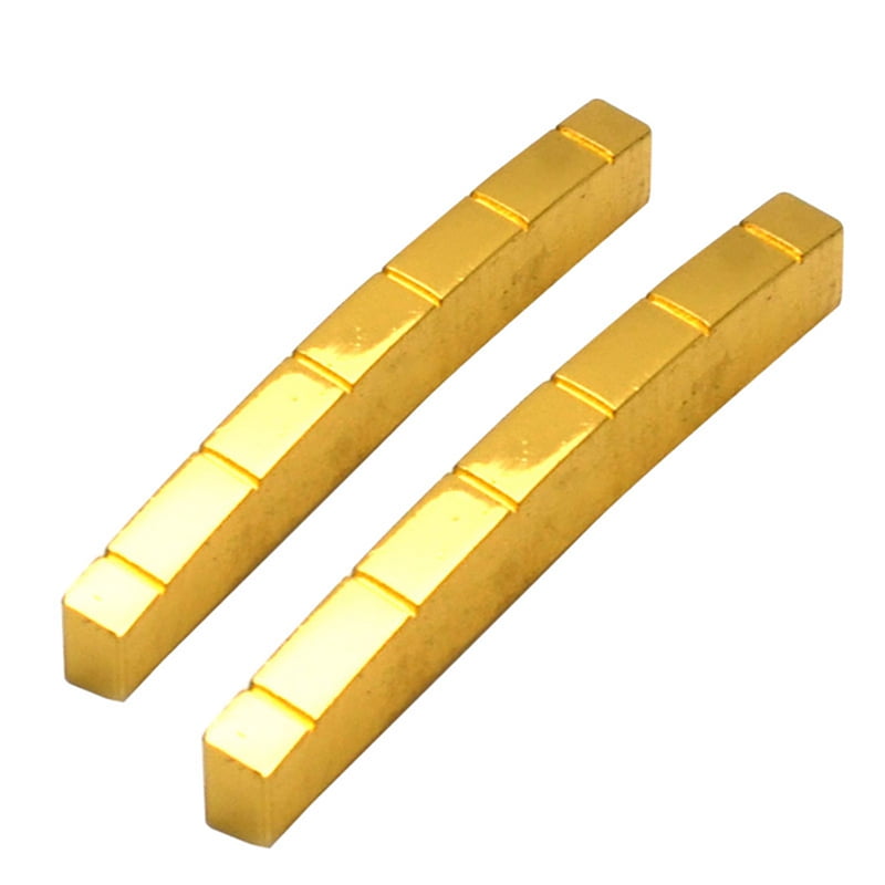 42mm Brass Curved Bottom 6 String Slotted Brass Nut for ST TL Electric Guitar Replacement