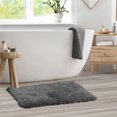 thumbnail image 3 of Nestl Super Soft Shaggy Bath Rug, Absorbent Bathroom Rug, 20" x 32", Gray, 3 of 6