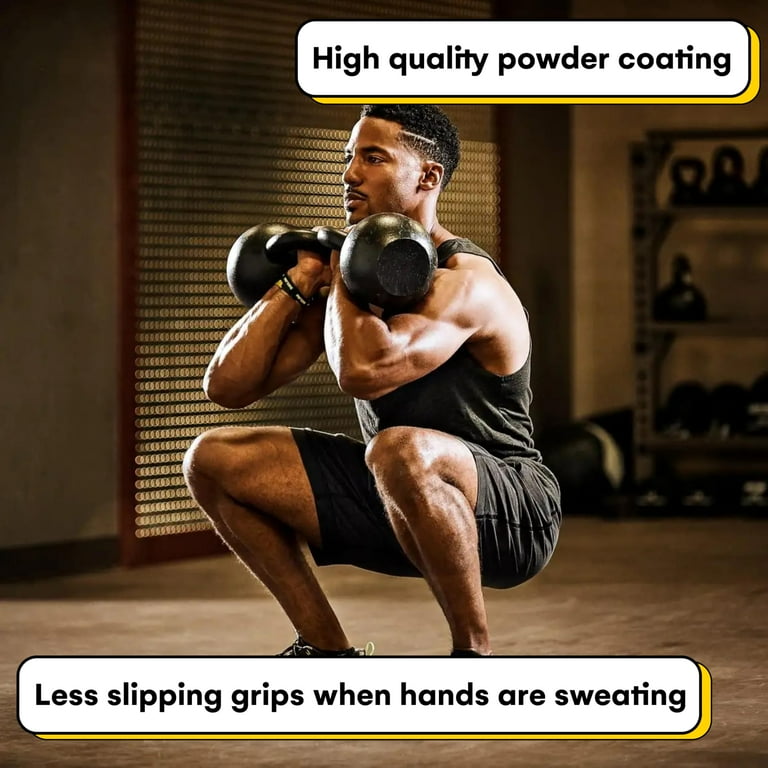 Kettlebell Kings Powder Coat Cast Iron Kettlebell Weights for Men