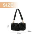 thumbnail image 2 of Soft folded cloud bag shoulder solid color chain bag clutch envelope bag women's messenger bag - black, 2 of 6