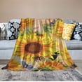thumbnail image 2 of ARISTURING  Flannel Throw Blanket Sunflower Gifts Print for Kids Adults Women, 2 of 6