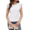 thumbnail image 1 of Blusa de Encaje con Escote Alto para Mujer, Talla XL, Color, 1 of 7