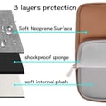 thumbnail image 3 of Mosiso 13.3 inch Laptop Sleeve for MacBook Pro 14 inch M4 M3 M2 M1 Lenovo Dell HP Asus Acer, Protective Neoprene Notebook Bag with Small Case, Brown, 3 of 8