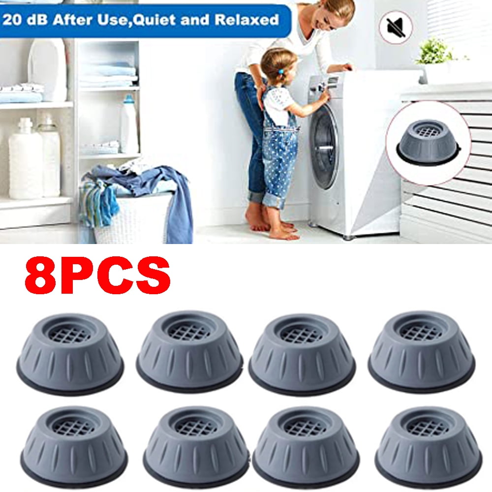 8PCS Anti Vibration Rubber Washing Machine Feet Pads for Reducing Noise and Protecting Floor Table and Chair. Universal Size Suitable for Washing Machine Refrigerator 