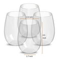 thumbnail image 2 of 4 Pcs Verres à Boissons Sans Pied 16oz Verres à Vin Transparents pour Bar à Domicile, Vin Rouge, 2 of 7