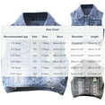 thumbnail image 3 of Cowsor Kids Biker Denim Vest for Boys & Girls | Western Motorcycle Jean Jacket Sleeveless Top for Kids, 3 of 6