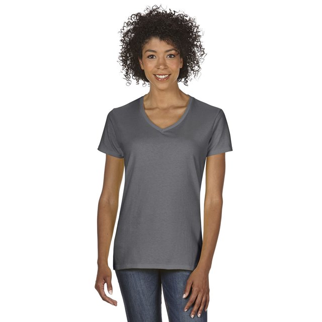 T-Shirt Col en V en Coton Épais pour Femmes