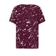 thumbnail image 3 of Camisetas de Manga Corta para las Mujeres Impreso Cuello en V Top Casual, Ligero Y Suave de Algodón para las Mujeres, 3 of 8