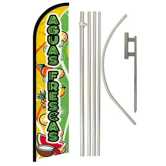 Aguas Frescas Windless Banner Flag & Pole Kit
