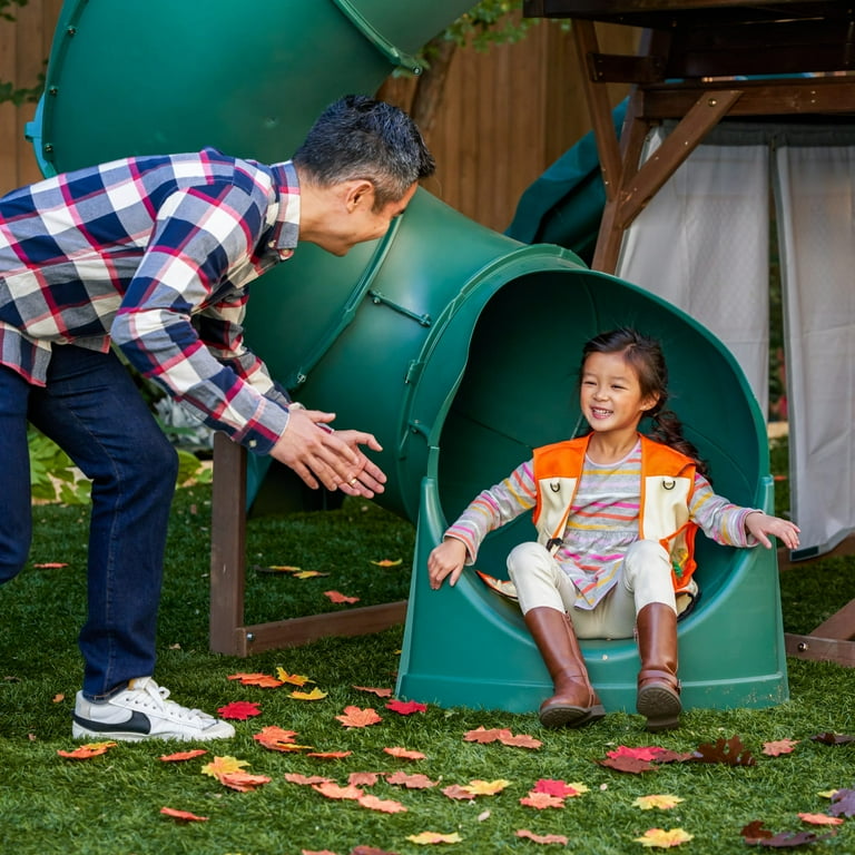 KidKraft Ranger Retreat Wooden Swing Set / Playset with Tent, Tube