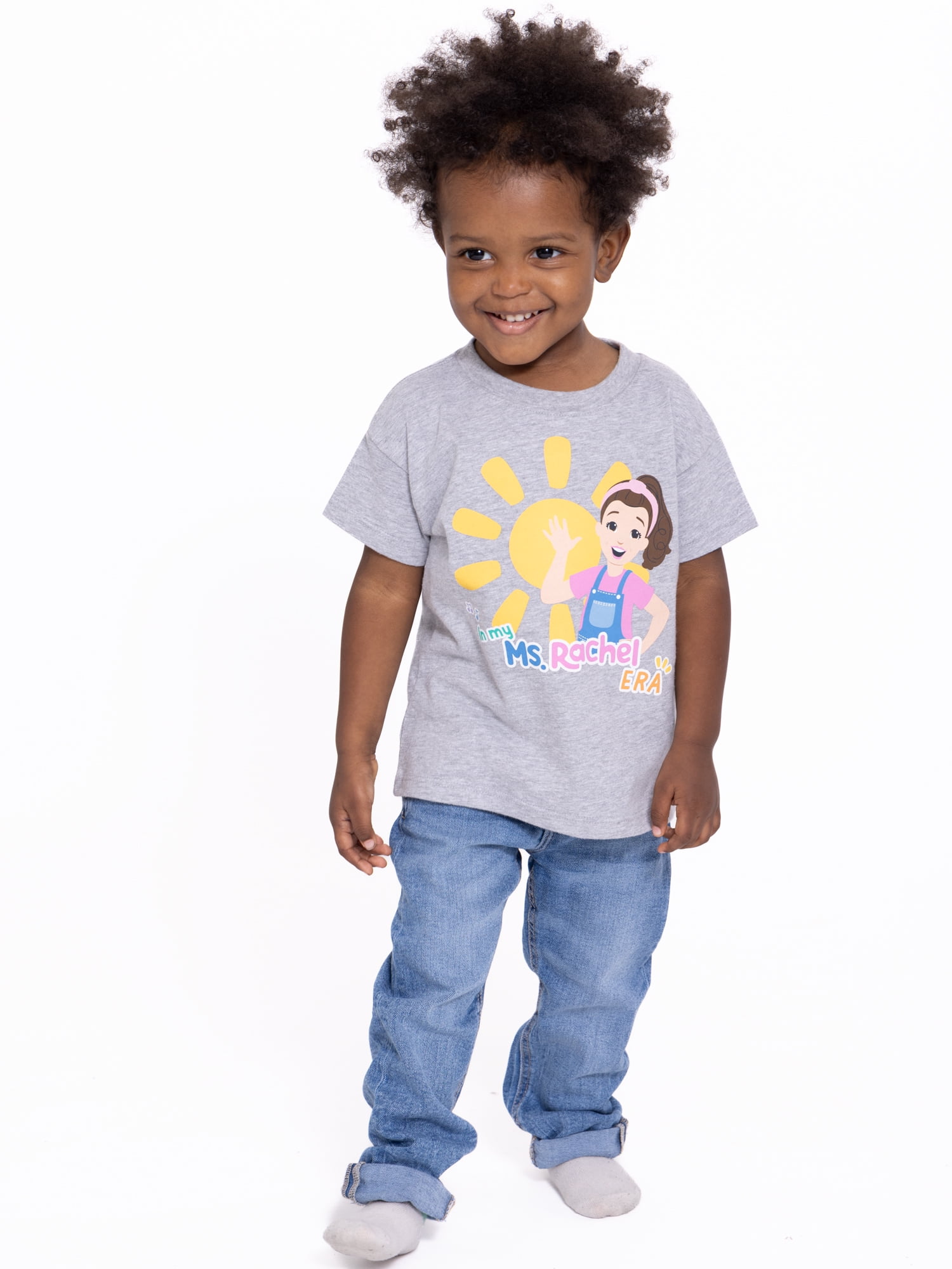 Ms. Rachel Toddler Graphic Crewneck Tee with Short Sleeves, Sizes 12M-5T