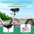 thumbnail image 4 of FICISOG 24-Inch Foldable Adult Tricycle for Women, 7 Speed Adult Folding Trikes with Rear Basket, Carbon Steel 3 Wheel Cruiser Trikes with Double-Wall Wheel Rims for Women Men Seniors, 4 of 8