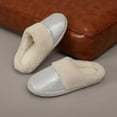 thumbnail image 6 of Fuzzy Slippers For Women Cozy Slippers Fall Winter Leather Indoor Thickened Warm Slippers Couples Soft Bottom Comfort Warm Cozy Winter House Slippers Bedroom Indoor House Shoes, 6 of 7
