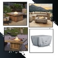 thumbnail image 6 of COVERS&ALL Square Fire Pit Cover, Heavy Duty 18 Oz Waterproof UV & Weather Resistant Protector, Patio Lawn Garden Backyard Outside Fireplace, Air Vents Drawstrings (52" L x 52" W x 22" H, Gray), 6 of 6